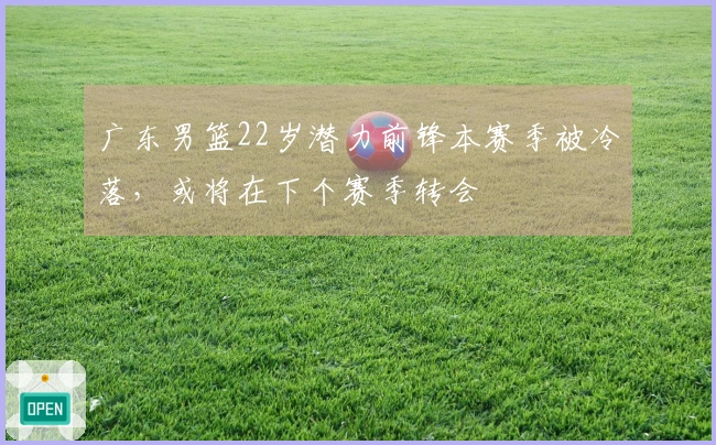 广东男篮22岁潜力前锋本赛季被冷落,或将在下个赛季转会